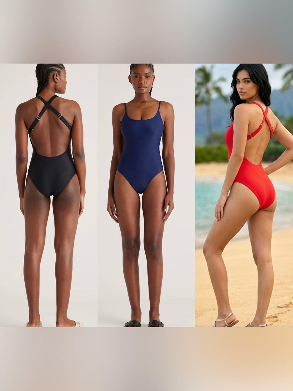 QUINCE | Italian Cross back 1 pc swimsuit/swimwear/maillot/one piece/swim